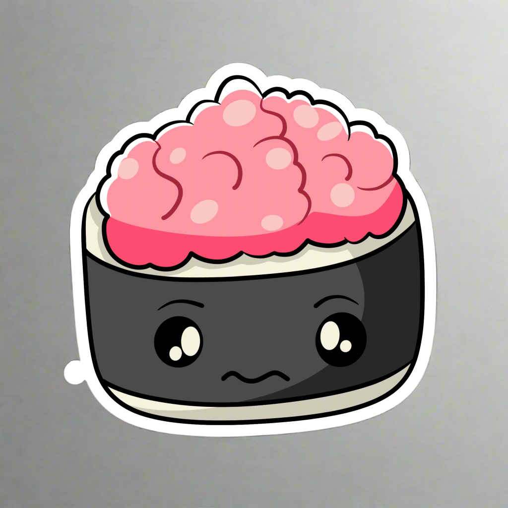 Sushi Squad Waterproof Die-Cut Stickers – Kawaii & Durable