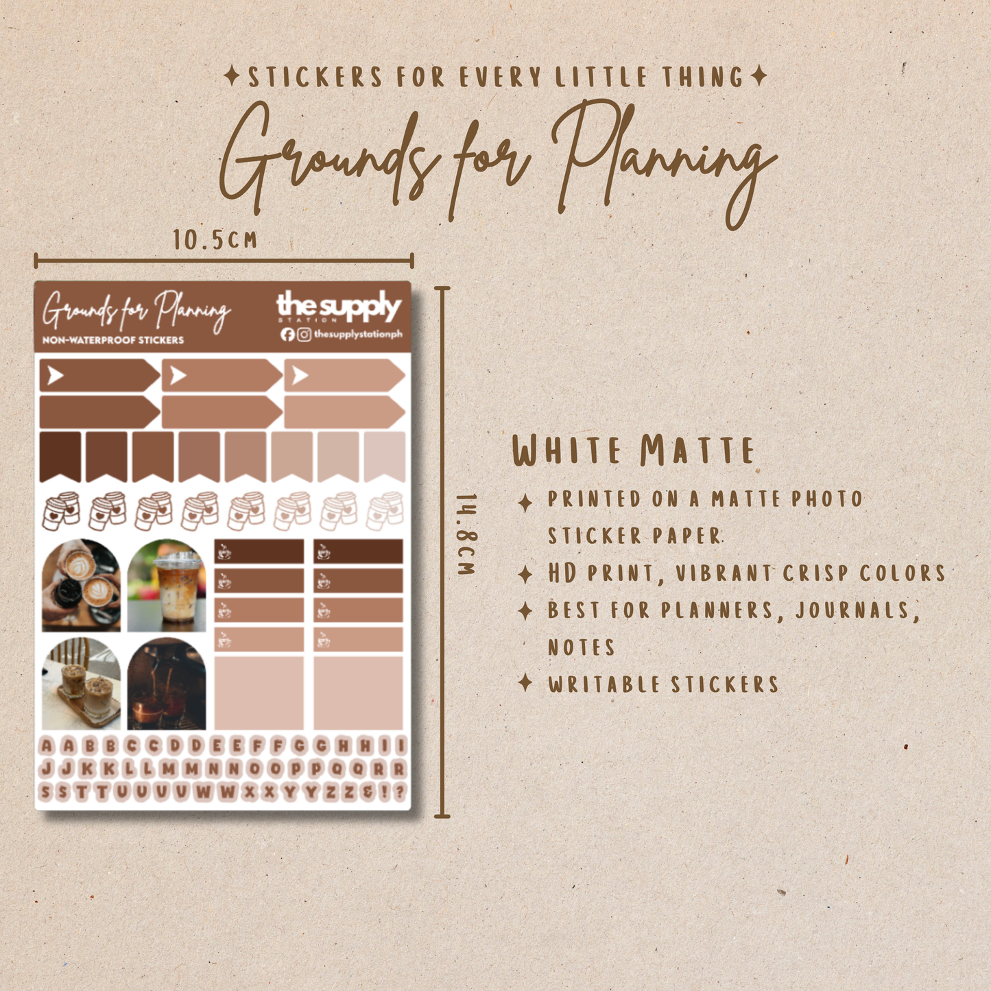 Grounds for Planning – Coffee Planner Sticker Sheet