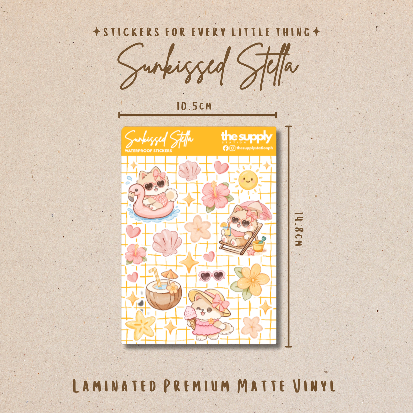 Sunkissed Stella Sticker Sheet | Journal Stickers