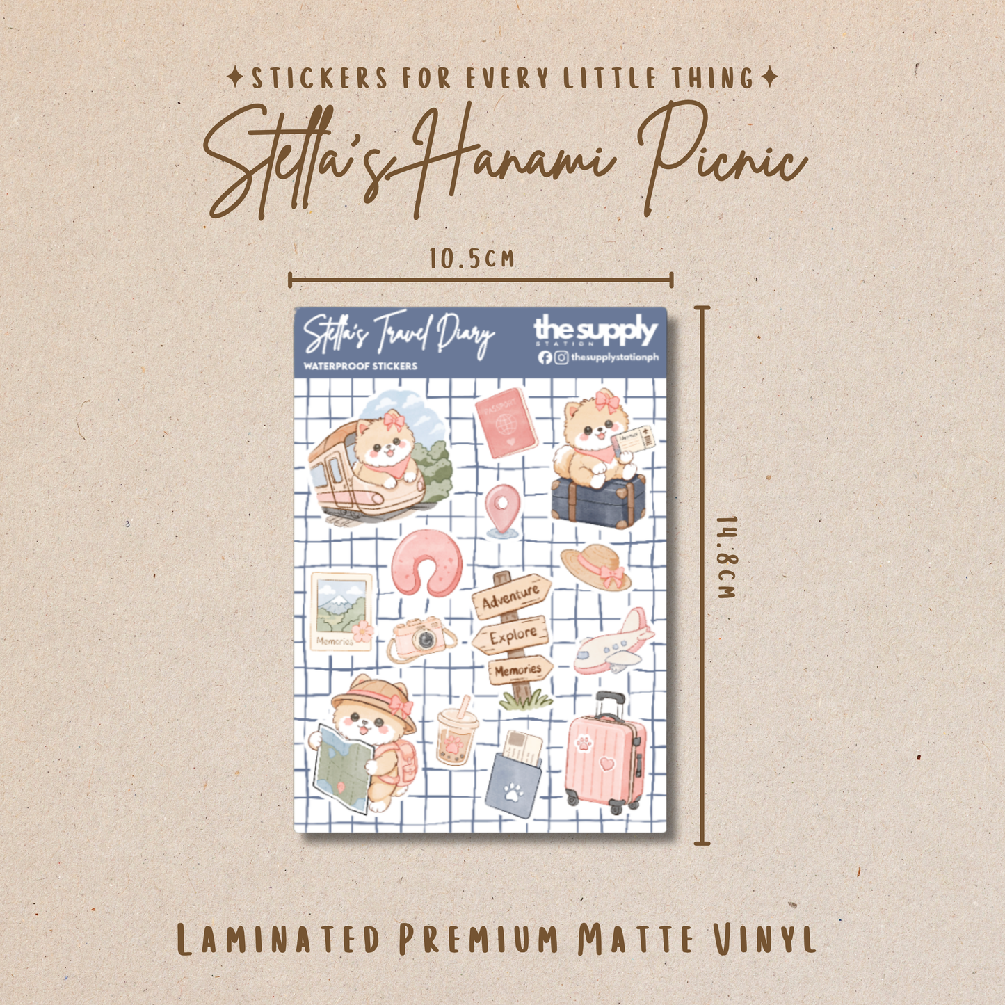 Stella’s Travel Diary – Travel Adventure Sticker Sheet