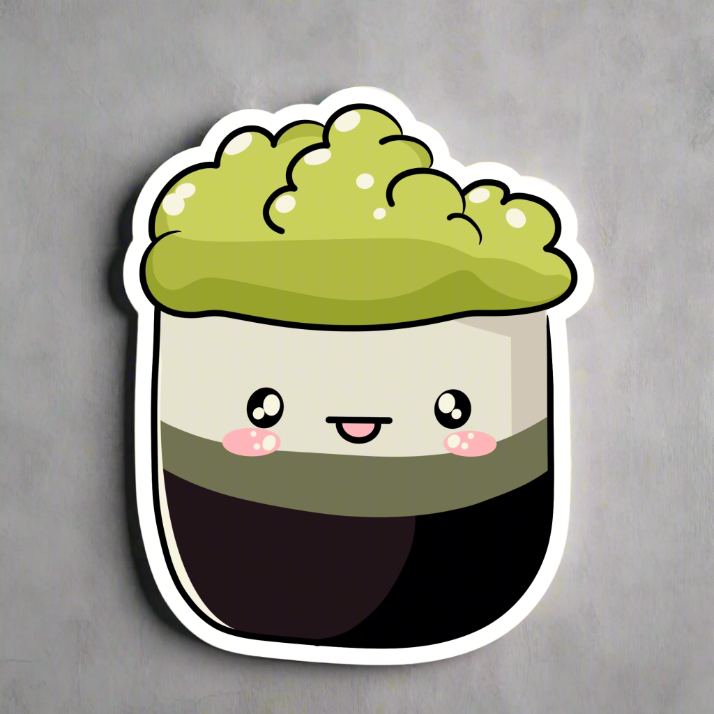 Sushi Squad Waterproof Die-Cut Stickers – Kawaii & Durable