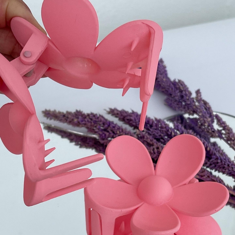 Blush Petal Flower Hair Claw