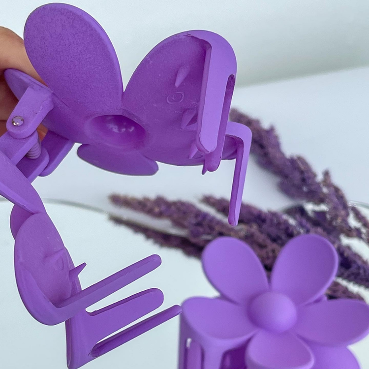 Lavender Bloom Flower Hair Claw