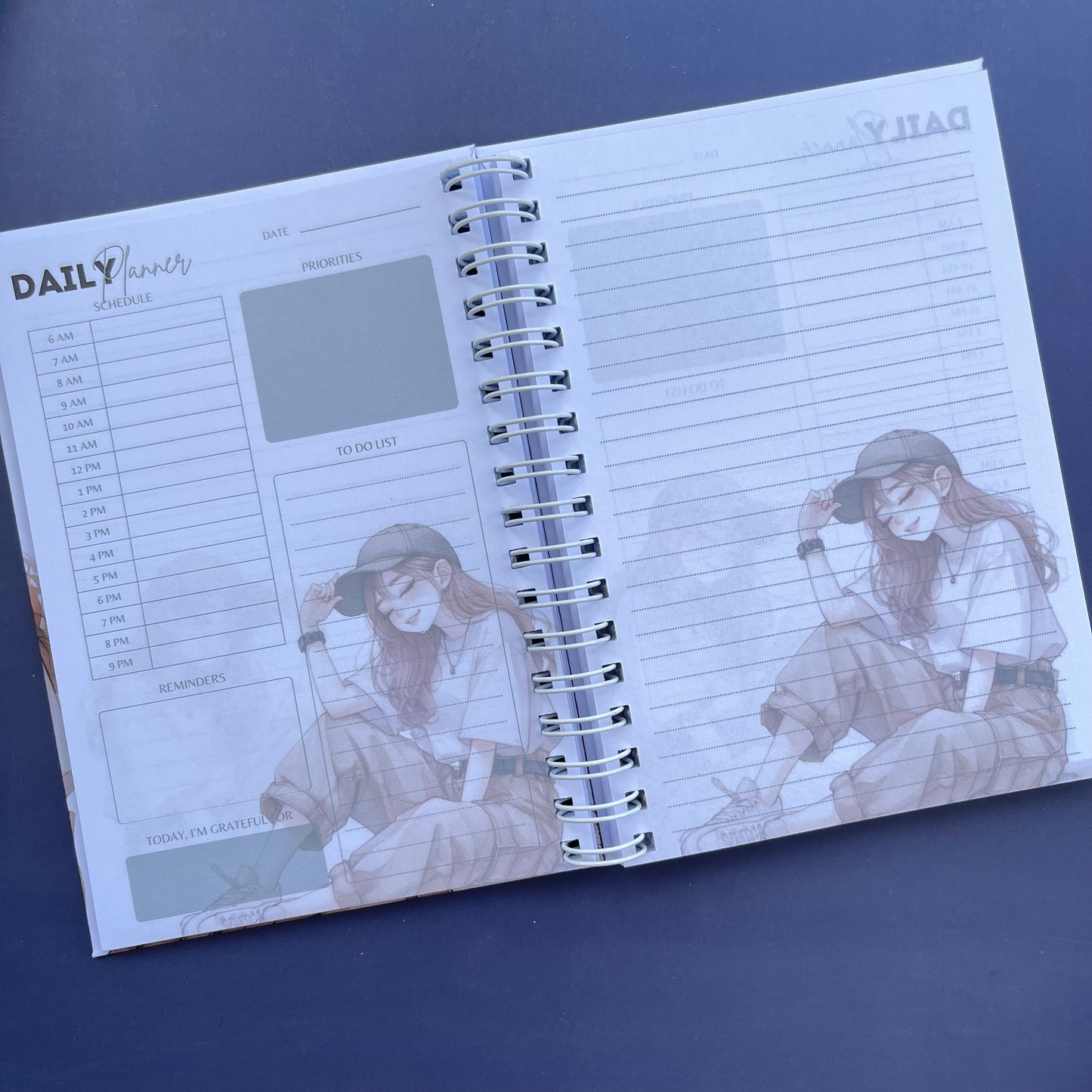 Undated Daily Planner Notebook – Productivity Journal with To-Do List, Time Blocking & Goal Setting