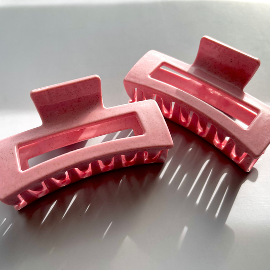 Blush Bloom Speckle Hair Claw