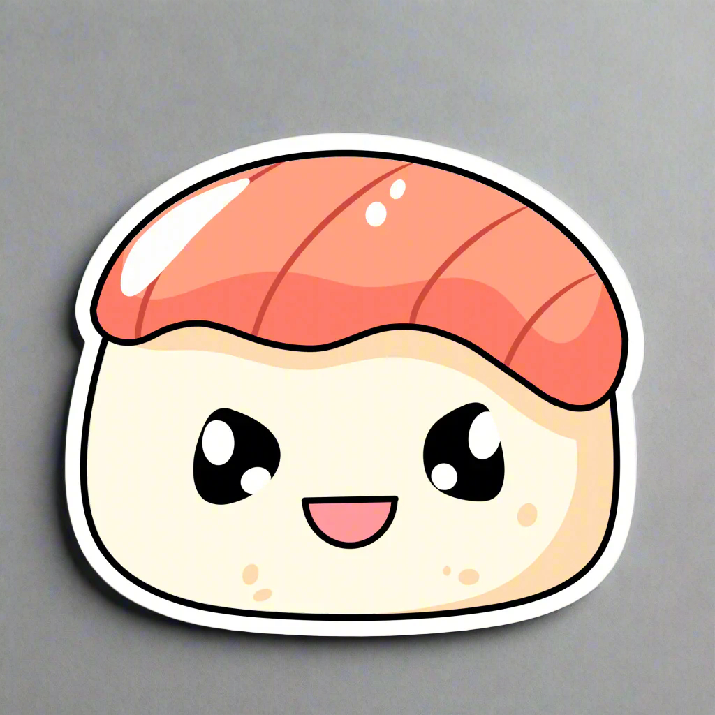 Sushi Squad Waterproof Die-Cut Stickers – Kawaii & Durable