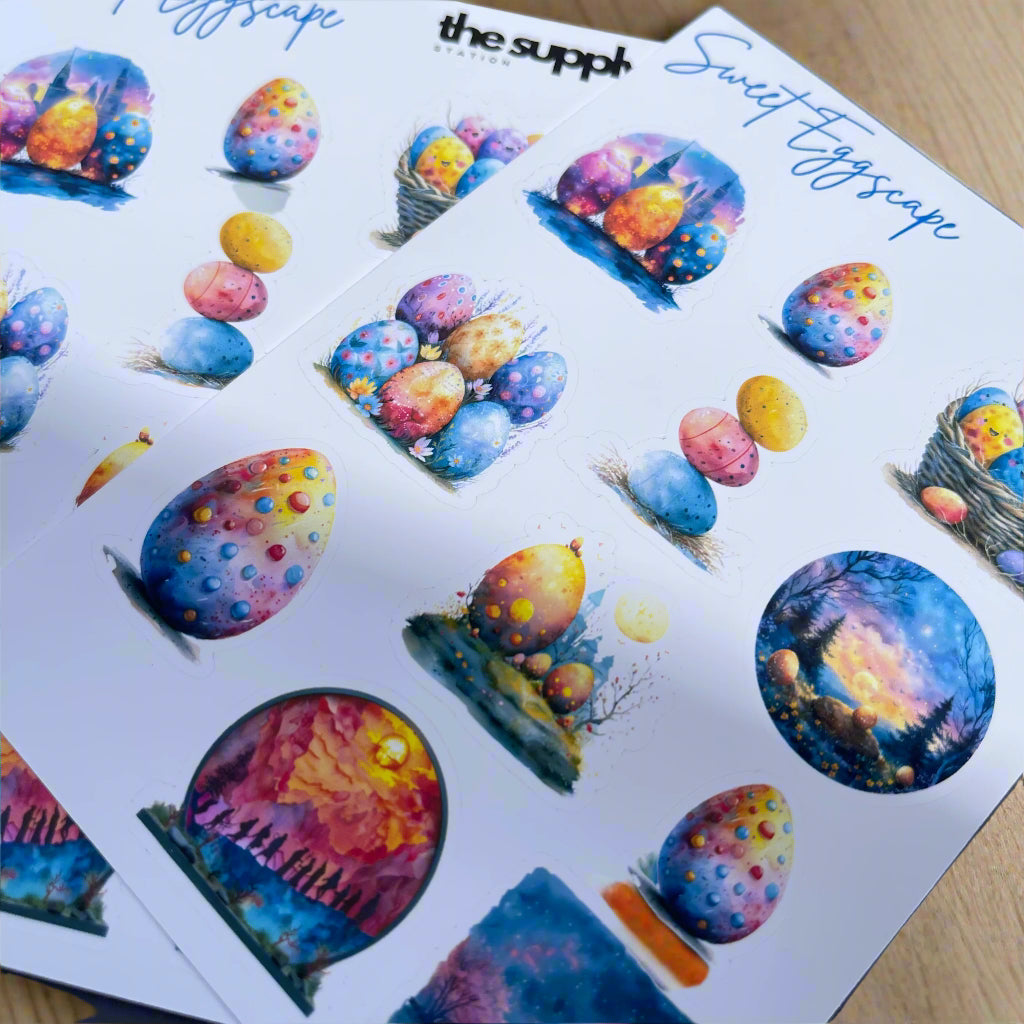 Sweet Eggscape Sticker Sheet