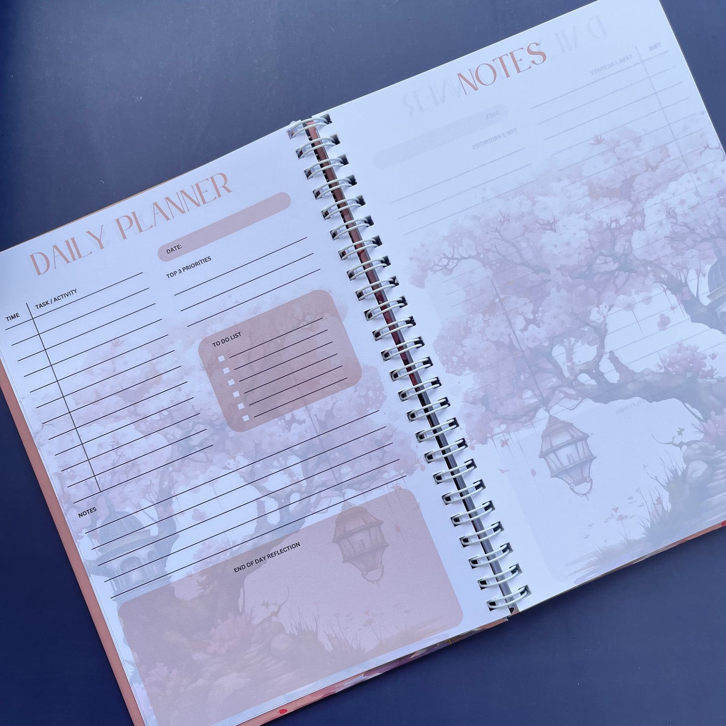 Undated Daily Planner Notebook – Productivity Journal with To-Do List, Time Blocking & Goal Setting