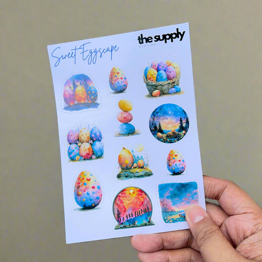 Sweet Eggscape Sticker Sheet