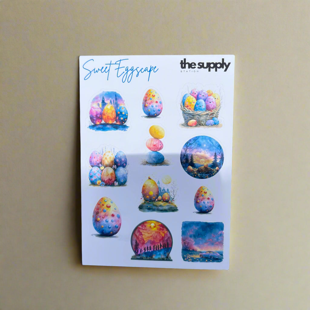 Sweet Eggscape Sticker Sheet