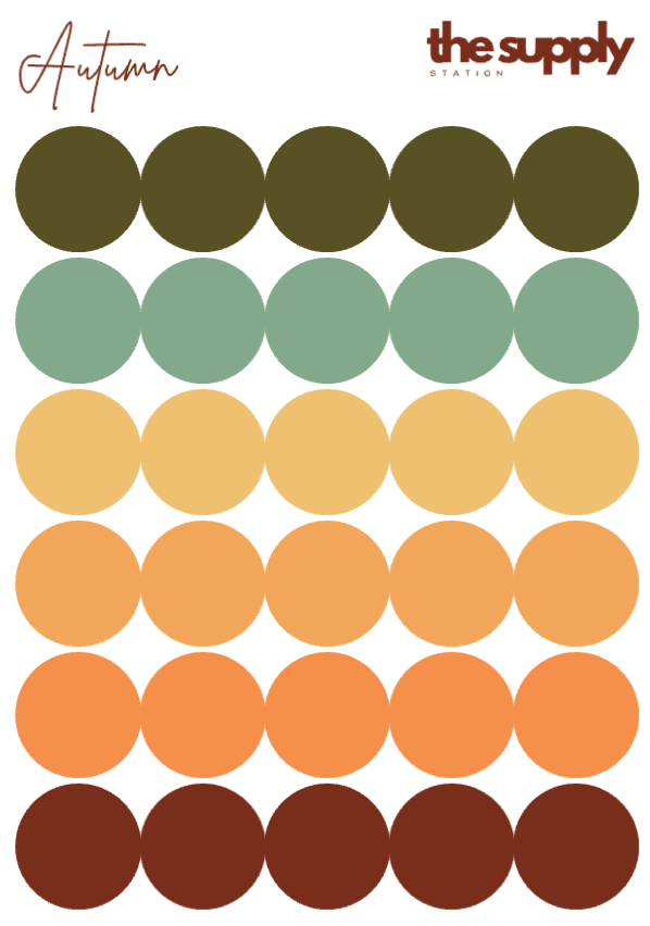 Autumn Round Sticker Sheets
