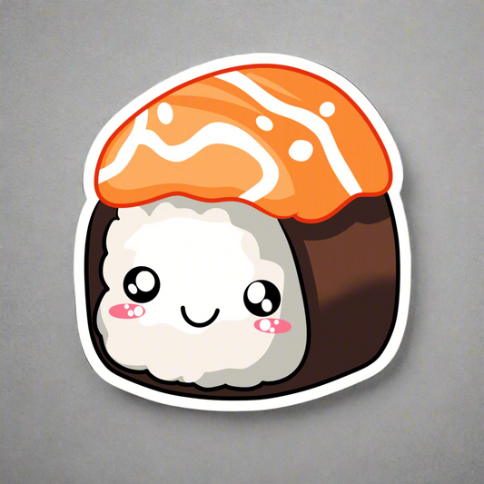 Sushi Squad Waterproof Die-Cut Stickers – Kawaii & Durable