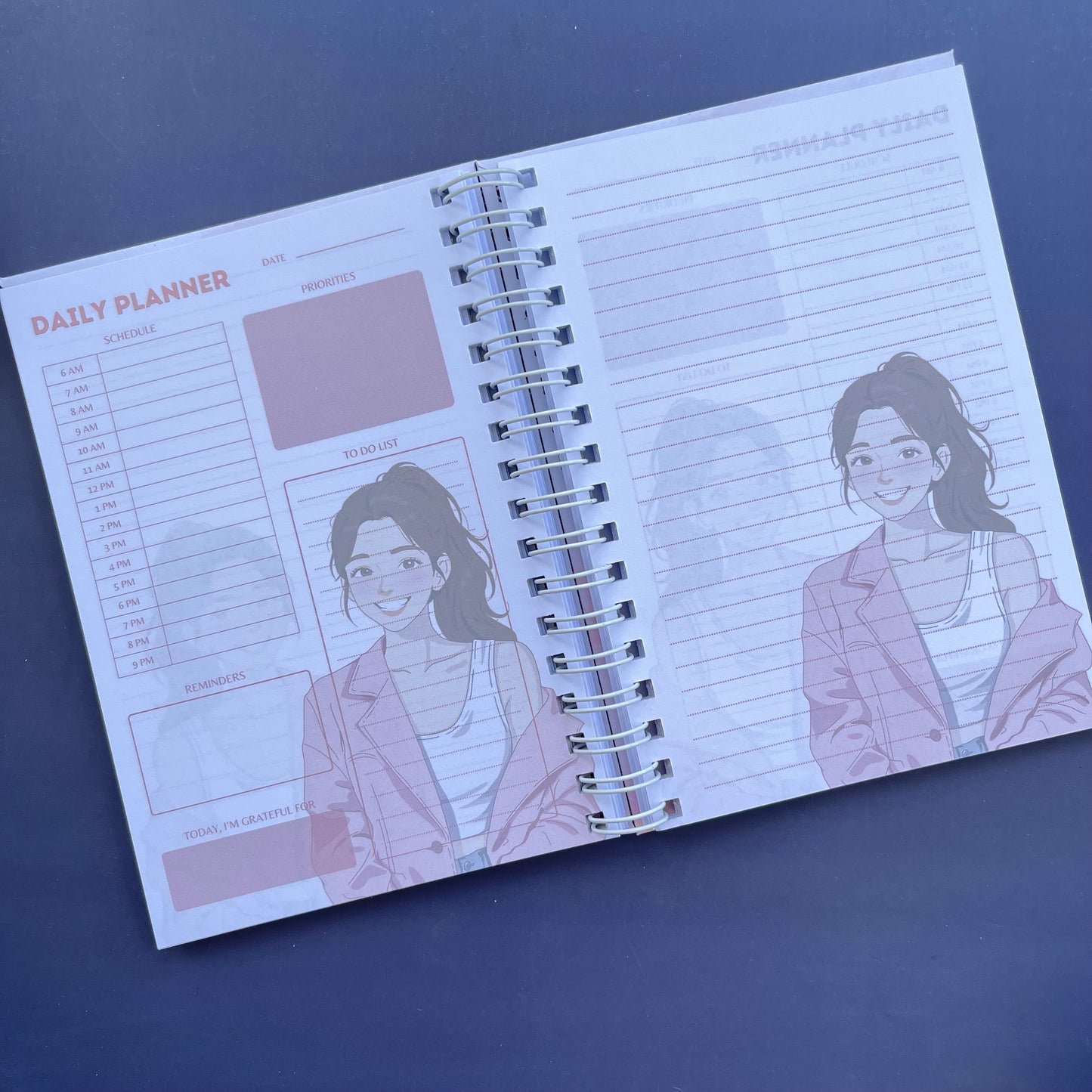 Undated Daily Planner Notebook – Productivity Journal with To-Do List, Time Blocking & Goal Setting