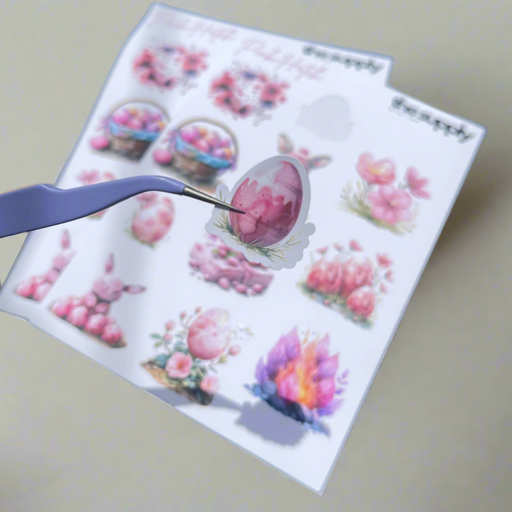 Pink Hatch Sticker Sheet