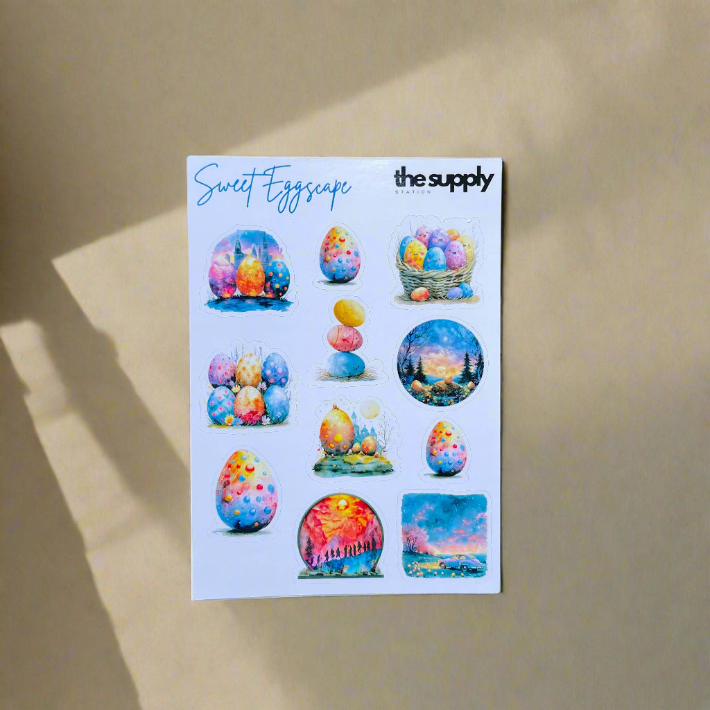 Sweet Eggscape Sticker Sheet