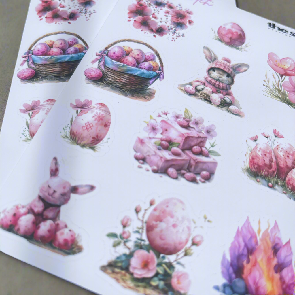 Pink Hatch Sticker Sheet