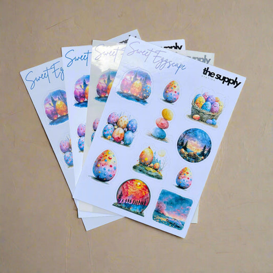 Sweet Eggscape Sticker Sheet