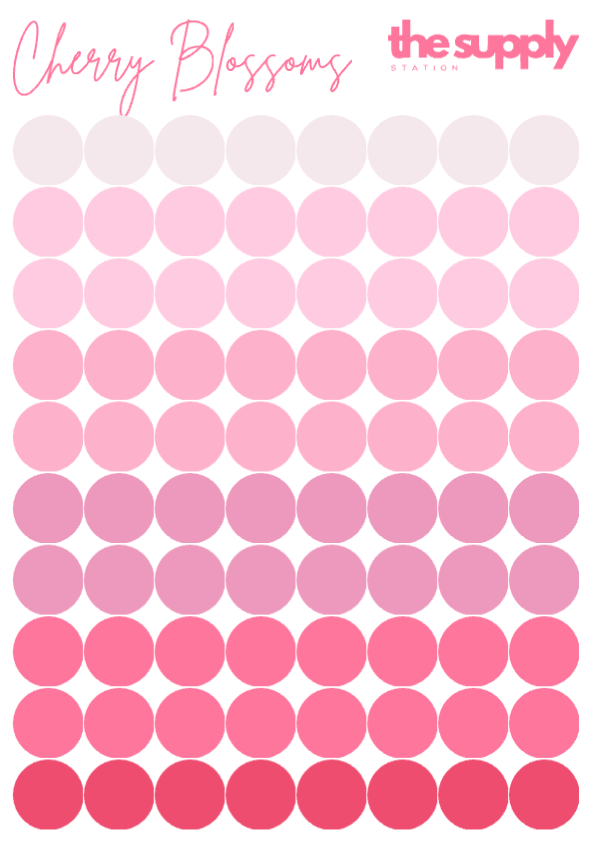 Cherry Blossom Round Sticker Sheets