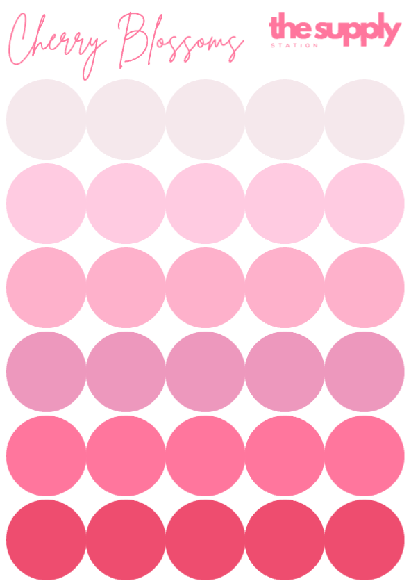 Cherry Blossom Round Sticker Sheets