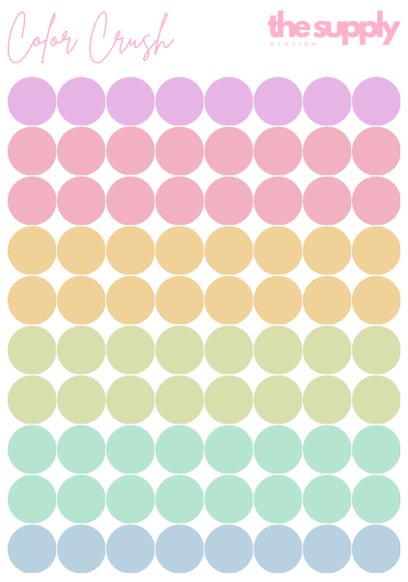 Color Crush Round Sticker Sheets