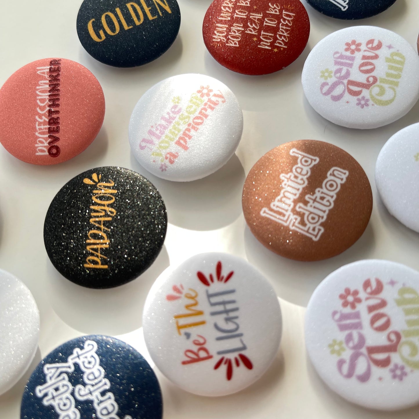 Glitter Button Pin – Sparkly, Fun, and Full of Personality