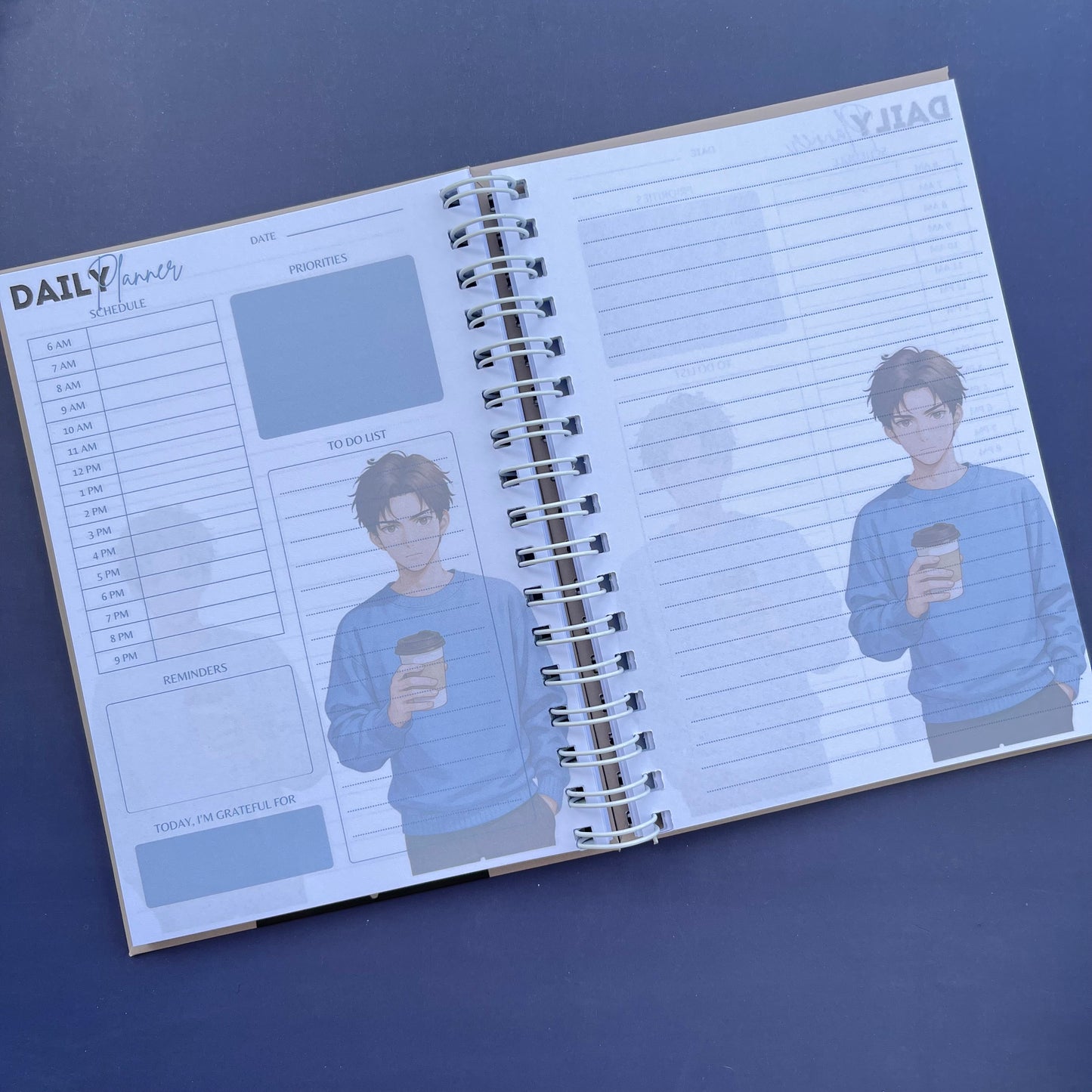 Undated Daily Planner Notebook – Productivity Journal with To-Do List, Time Blocking & Goal Setting