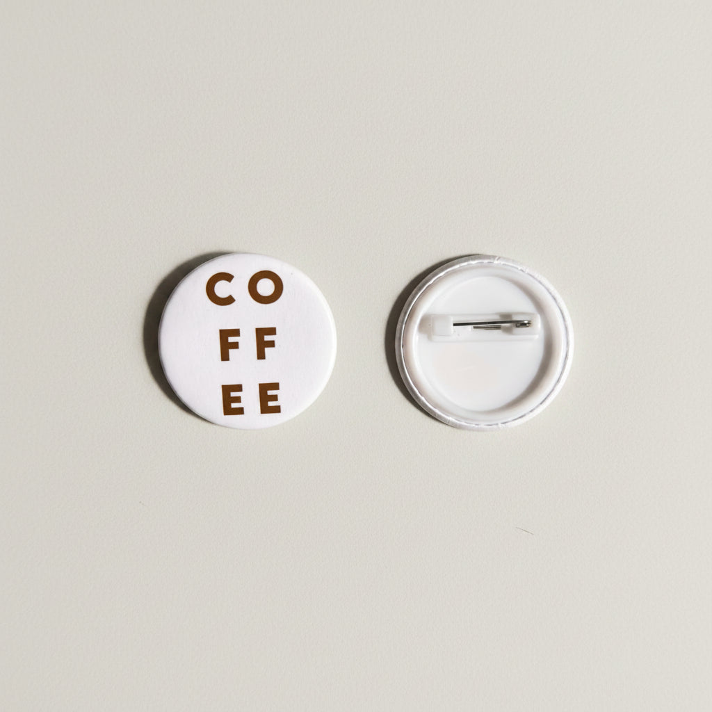 Coffee Button Pins