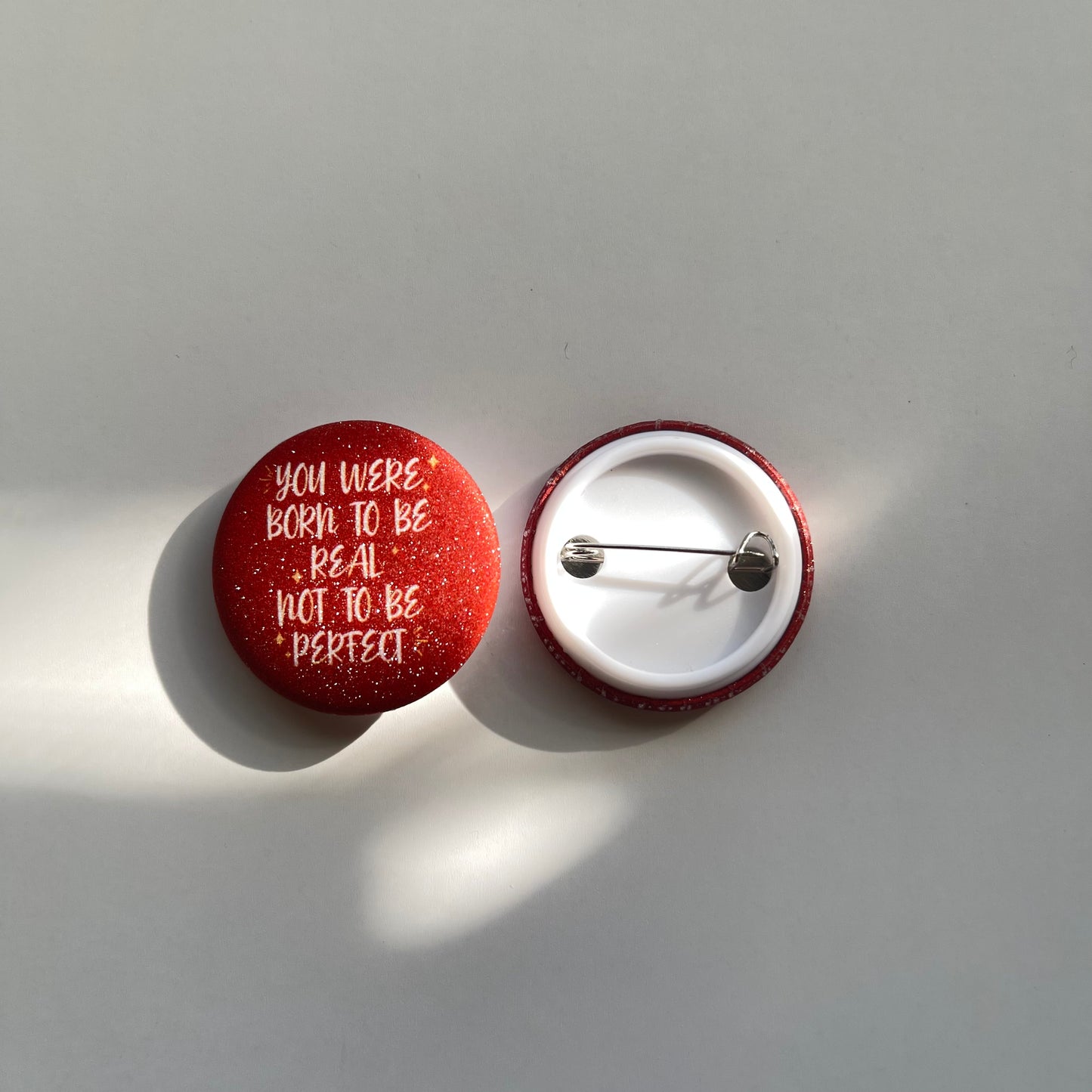 Glitter Button Pin – Sparkly, Fun, and Full of Personality