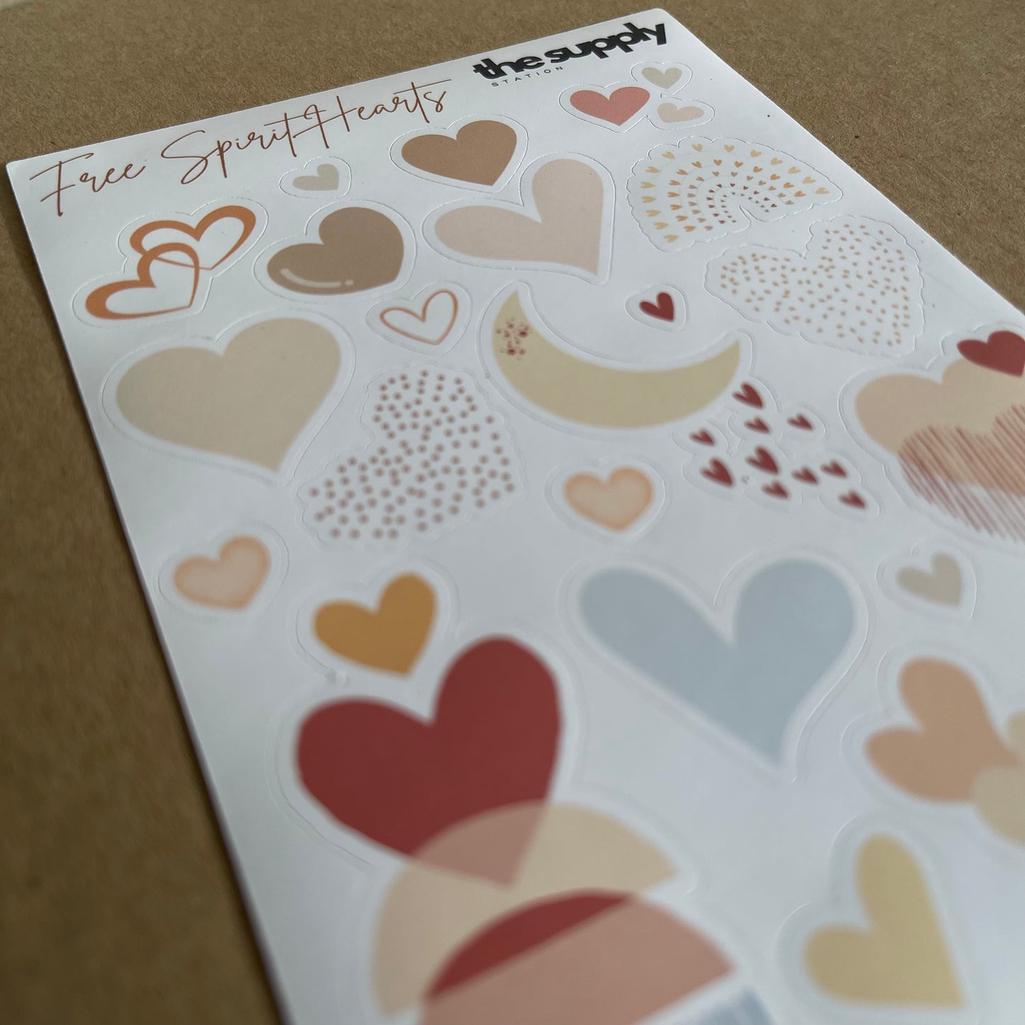Free Spirit Hearts Sticker Sheet
