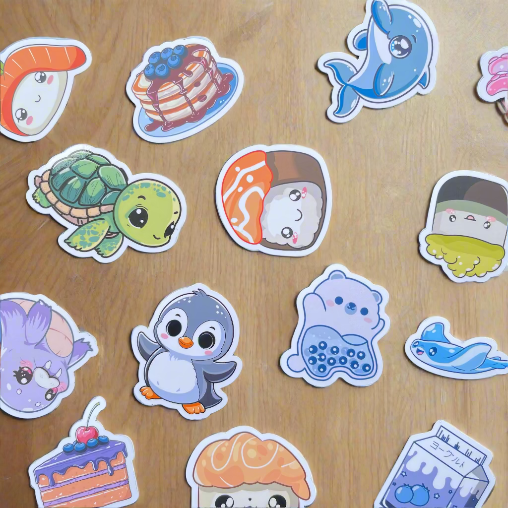 Splish Splash Friends Waterproof Die Cut Stickers