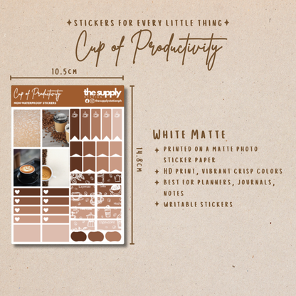 Cup of Productivity – Planner Sticker Sheet