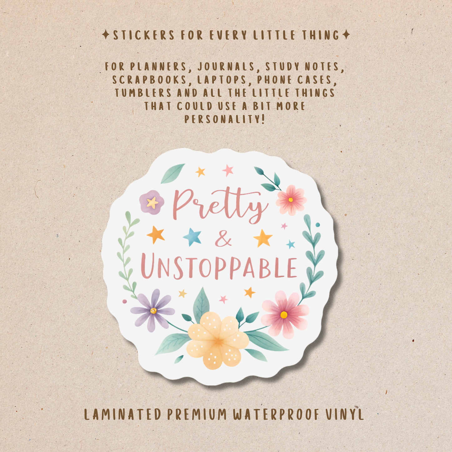 Motivational Die-Cut Stickers – Encouraging & Positive Stickers