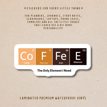 Coffee-Themed Die-Cut Stickers – For Coffee Lovers