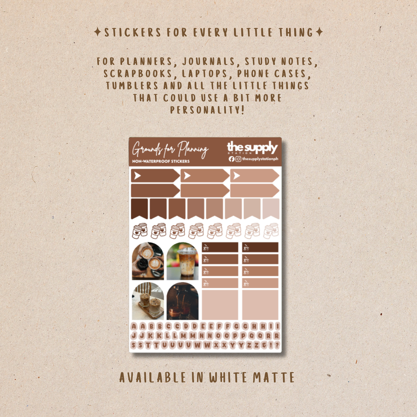Grounds for Planning – Coffee Planner Sticker Sheet