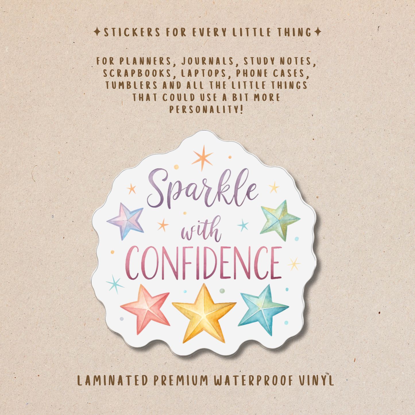 Motivational Die-Cut Stickers – Encouraging & Positive Stickers