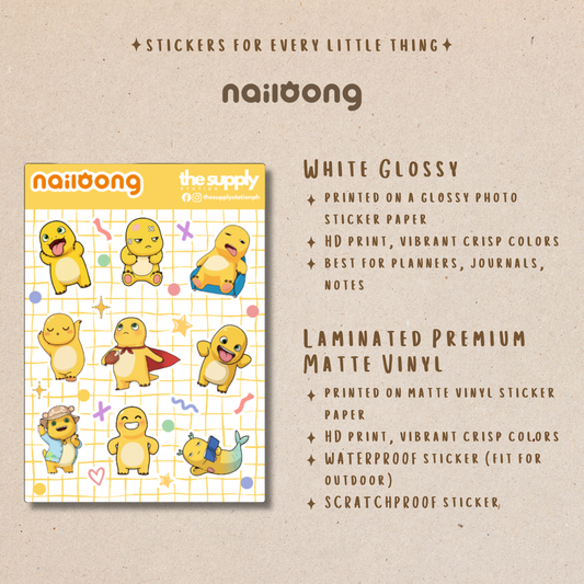 Nailong Sticker Sheet | Cute Character Stickers
