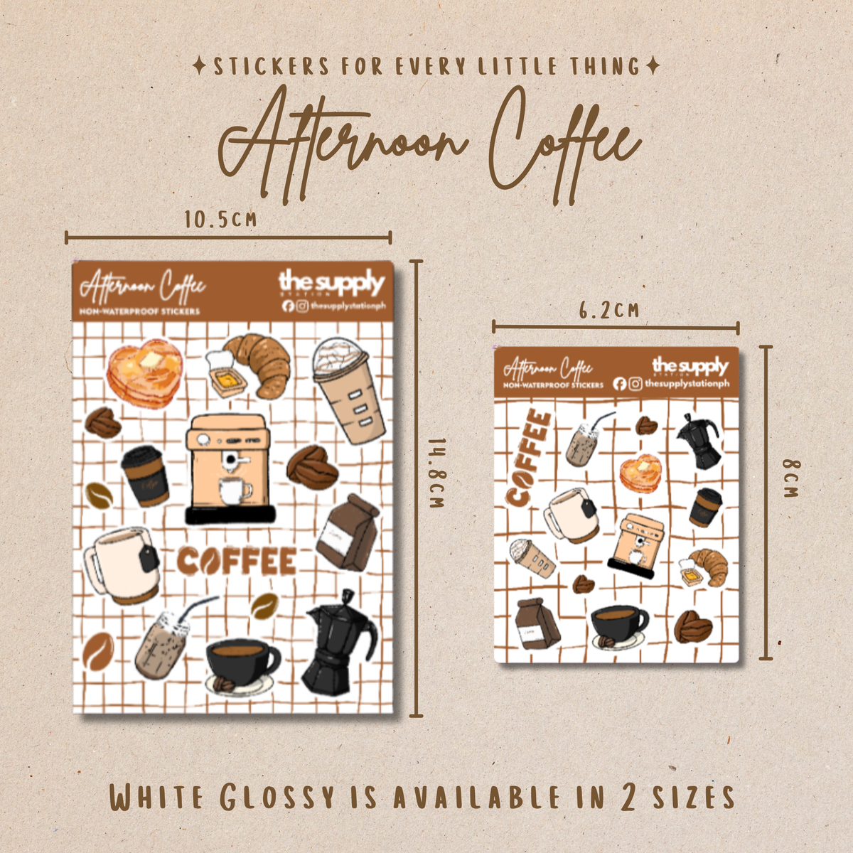 Afternoon Coffee Sticker Sheet | Cozy Coffee-Themed Stickers