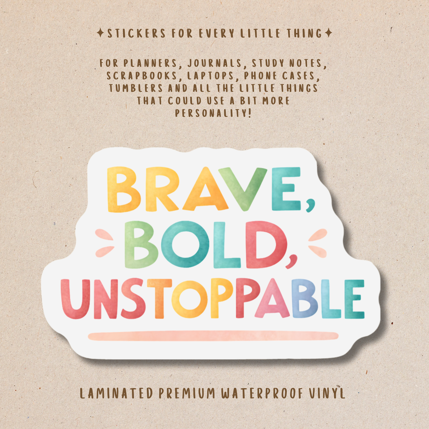 Motivational Die-Cut Stickers – Encouraging & Positive Stickers