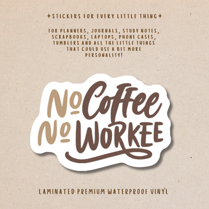 Coffee-Themed Die-Cut Stickers – For Coffee Lovers