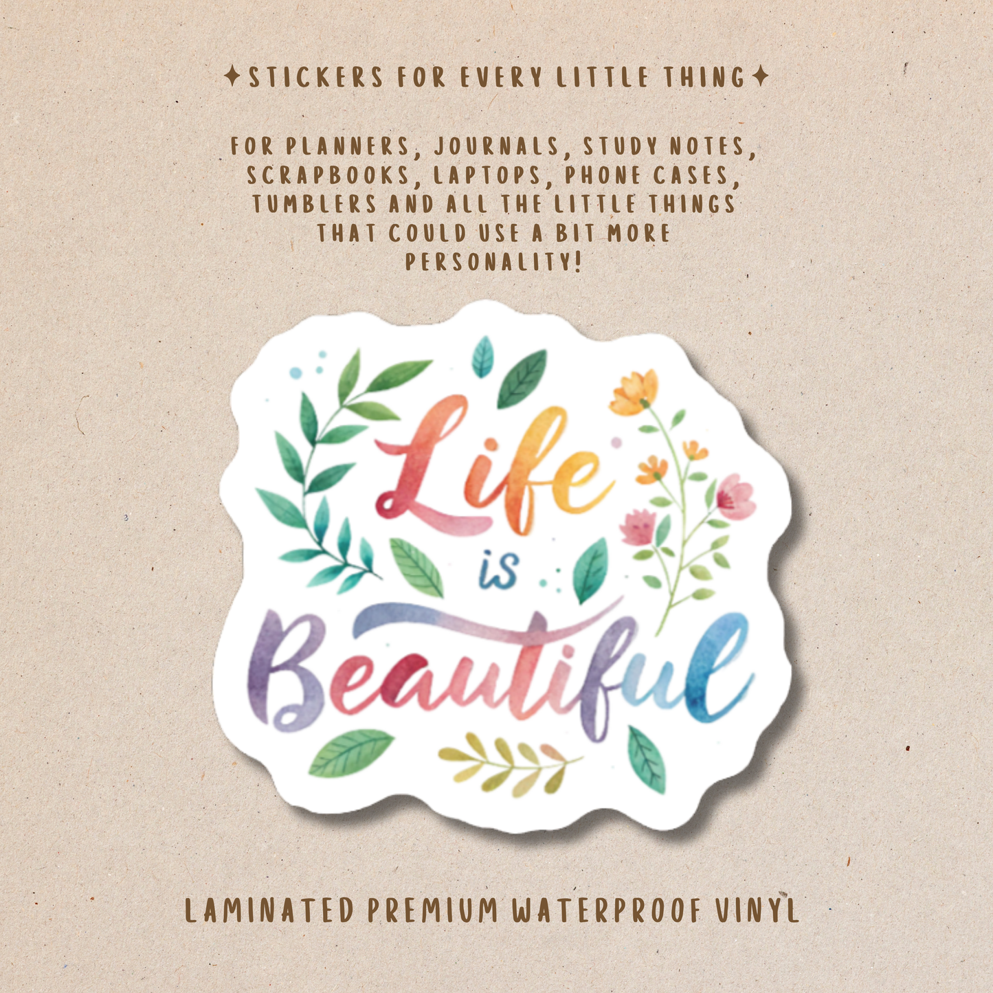 Motivational Die-Cut Stickers – Encouraging & Positive Stickers