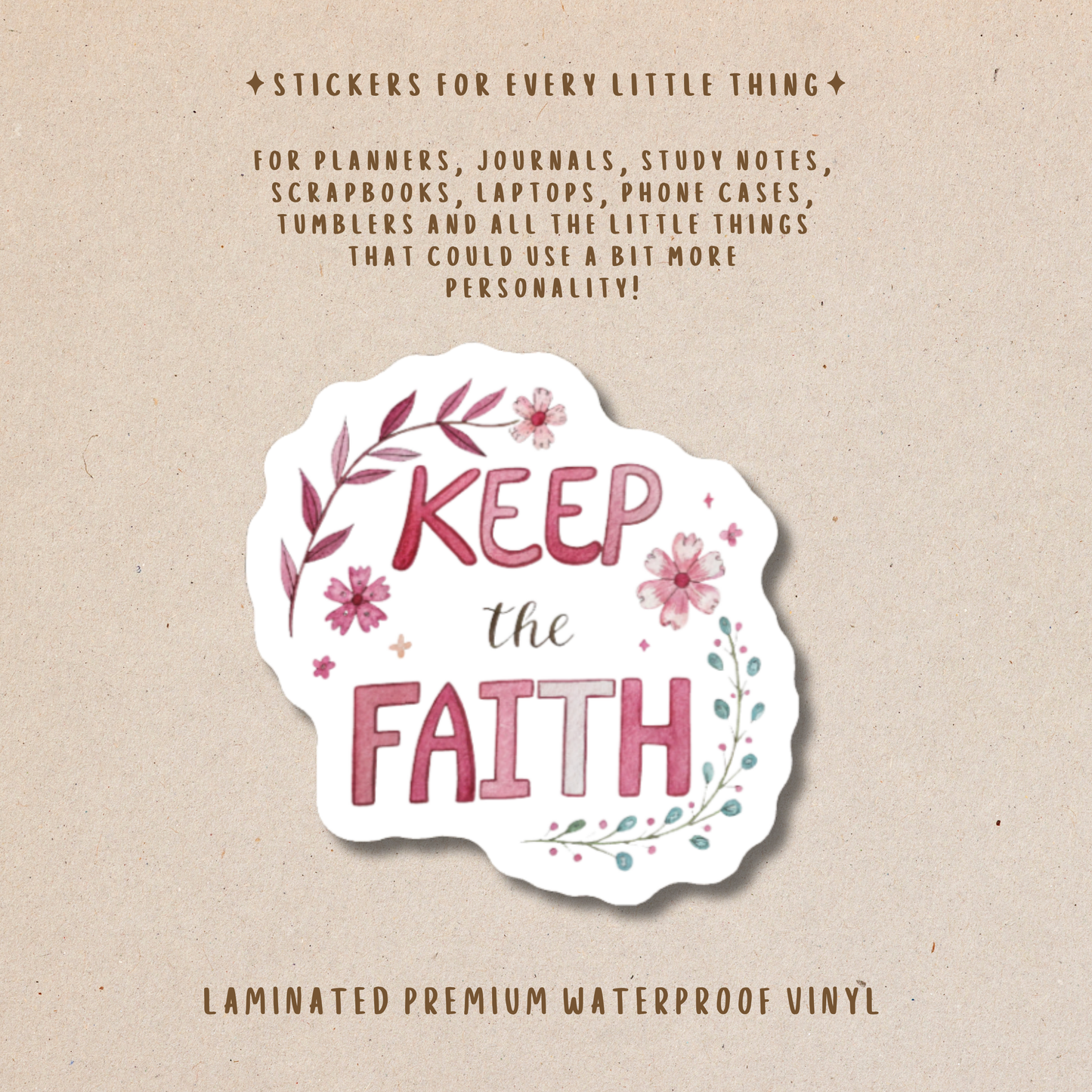 Motivational Die-Cut Stickers – Encouraging & Positive Stickers