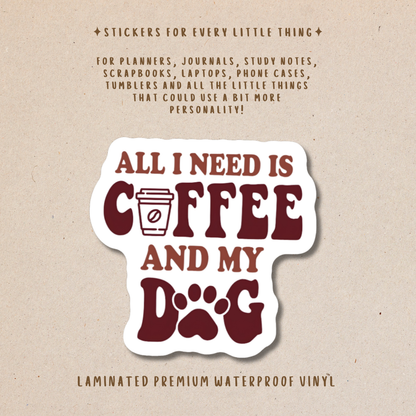 Coffee-Themed Die-Cut Stickers – For Coffee Lovers