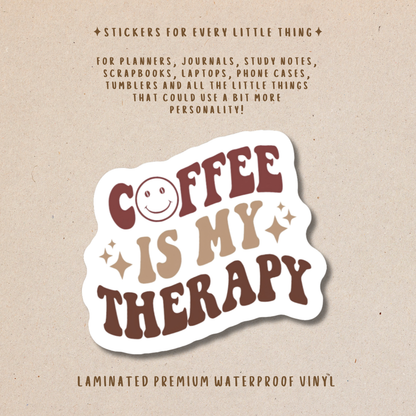 Coffee-Themed Die-Cut Stickers – For Coffee Lovers
