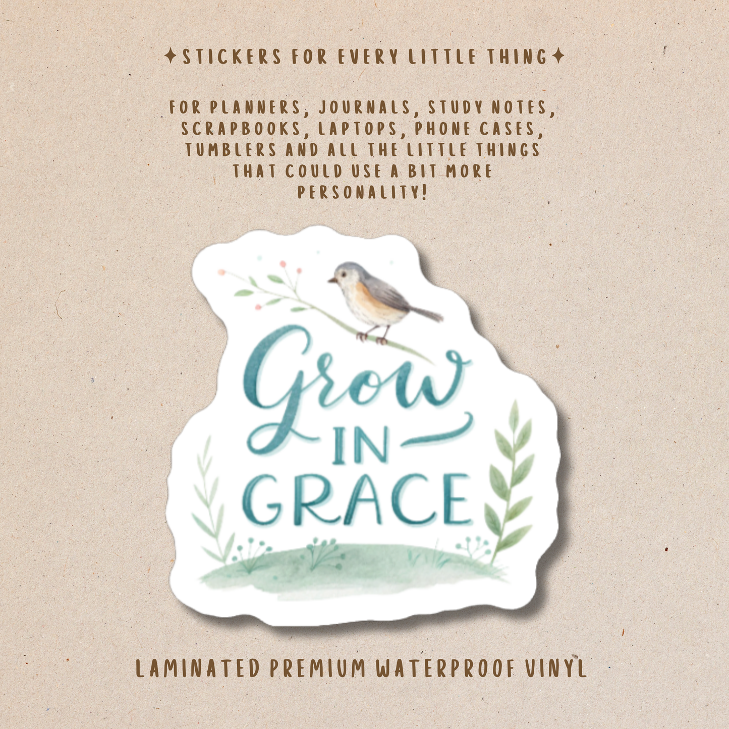 Motivational Die-Cut Stickers – Encouraging & Positive Stickers