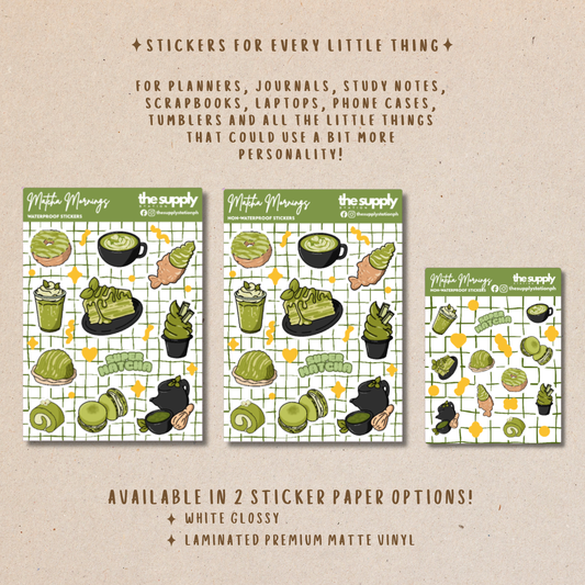 Matcha Mornings Sticker Sheet