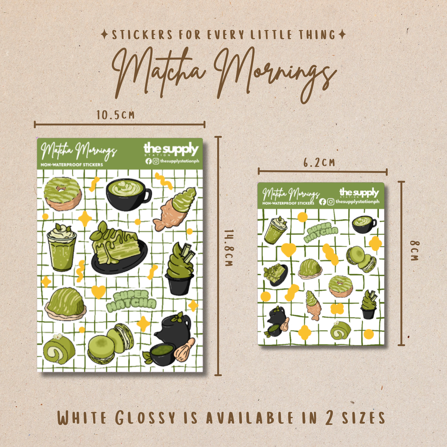 Matcha Mornings Sticker Sheet