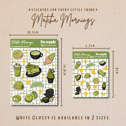 Matcha Mornings Sticker Sheet
