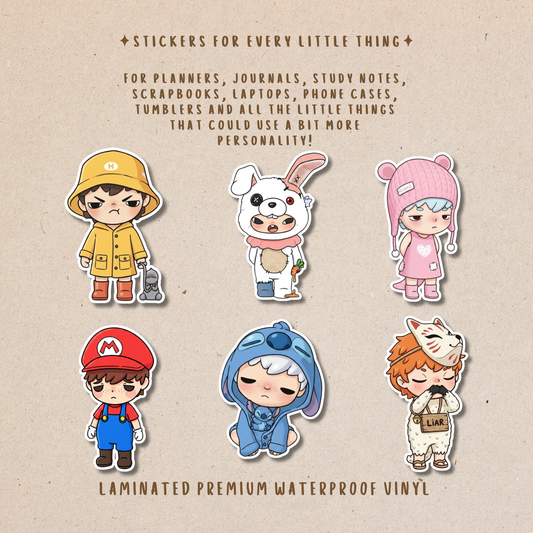 Hirono Mini Die-Cut Stickers – Cute Mini Character Stickers