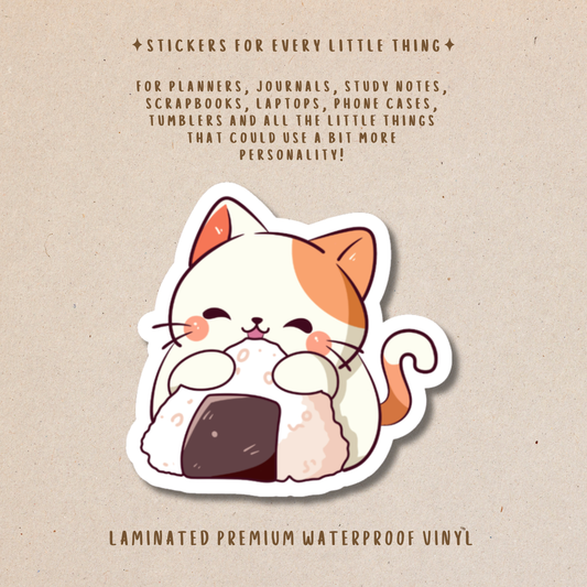 Japanese Food Cat Stickers – Cute Foodie Cat Collection