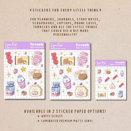 Sugar Rush Sticker Sheet - BT21 Desserts